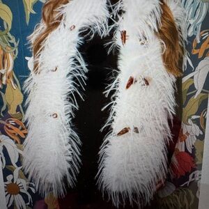 White Faux Fur Women's vest
